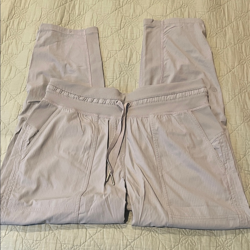 LULULEMON Light gray Ribbed Drawstring Joggers - Picture 4 of 13